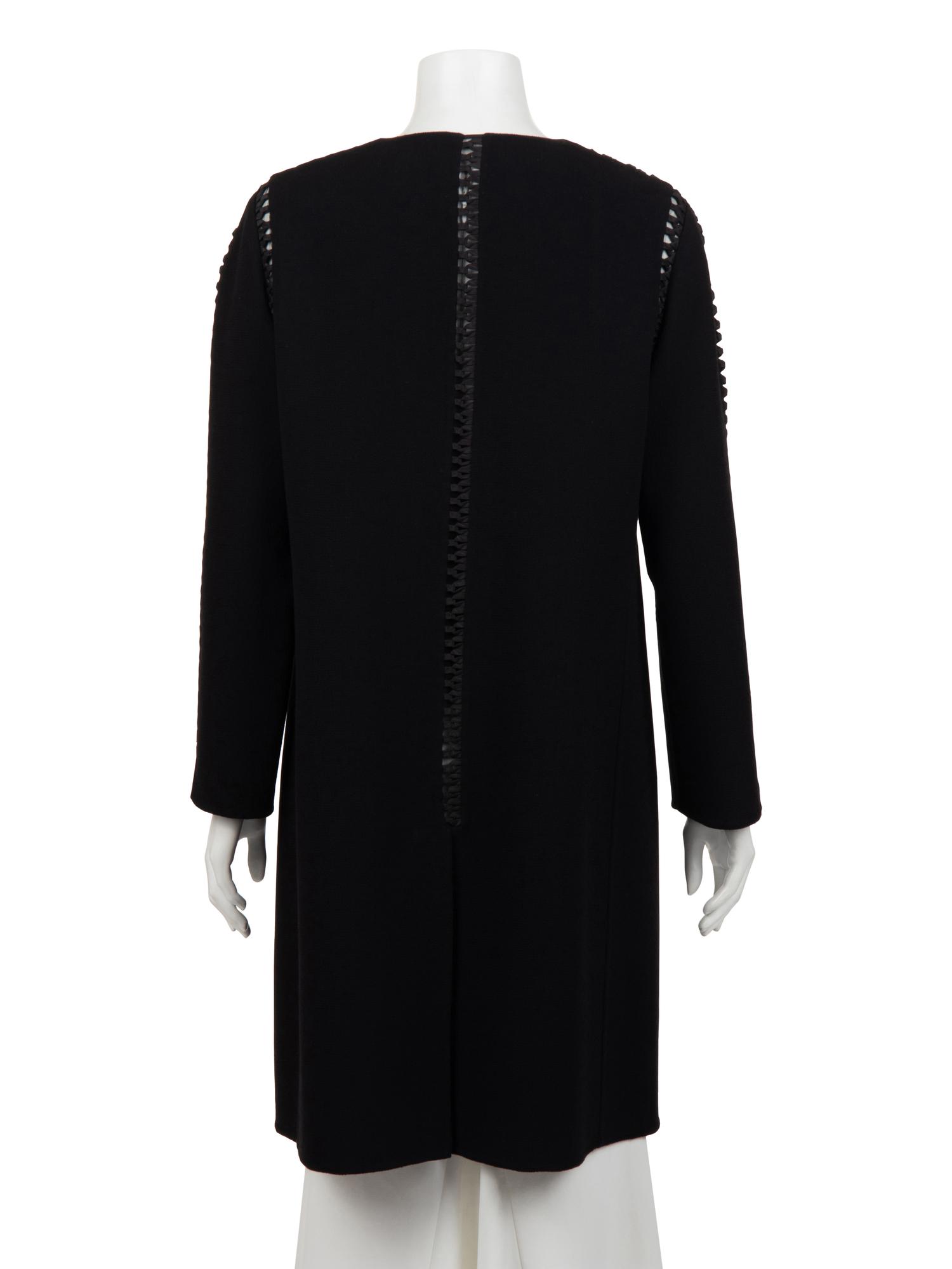 Ralph Rucci Wool Crepe Jacket with Satin Ribbon Seaming