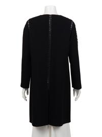 Ralph Rucci Wool Crepe Jacket with Satin Ribbon Seaming