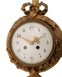 A Louis XV Style Gilt Bronze Wall Clock
