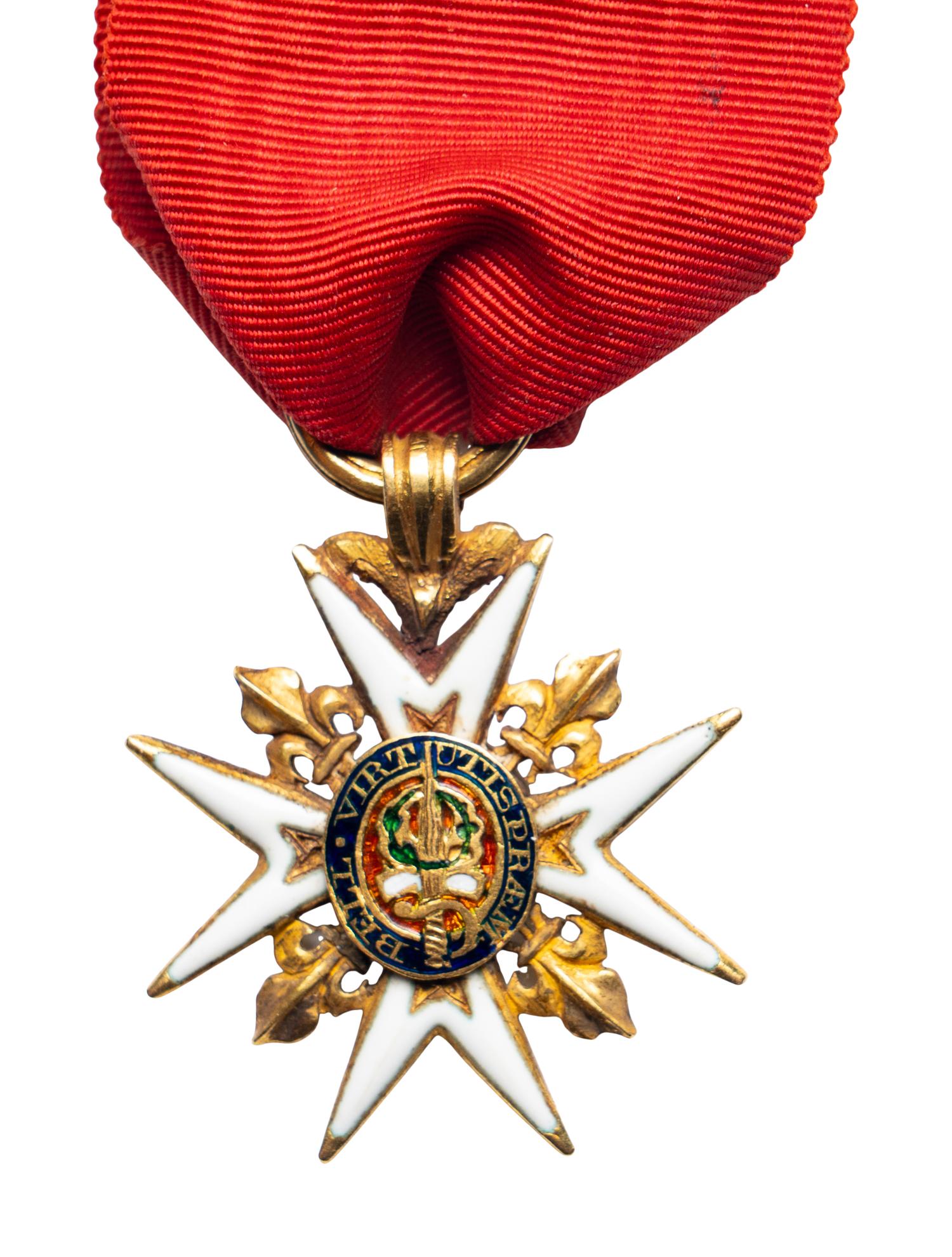 A French Gold and Enamel Order of St. Louis Pendant