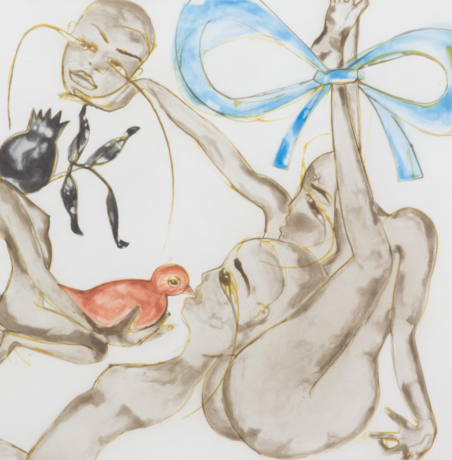 Francesco Clemente, (Italian, b. 1952), Blue Ribbon, 1994