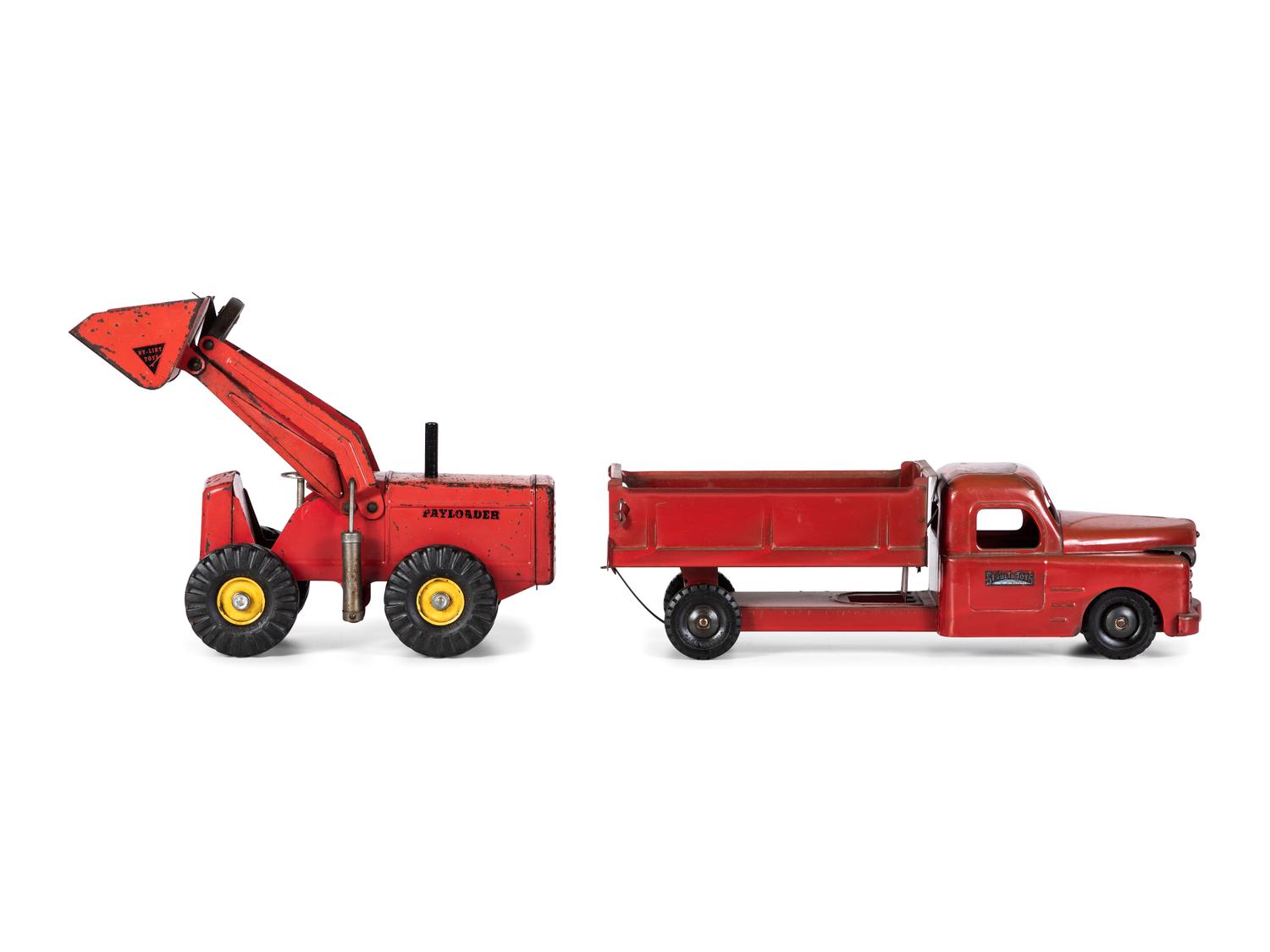 Four Pressed Steel Toy Construction Vehicles