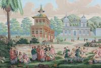 A Painted French Panel Height 48 x width 67 inches. — 20TH CENTURY