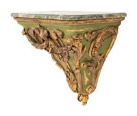A Large Italian Painted and Parcel-Gilt Wall Bracket