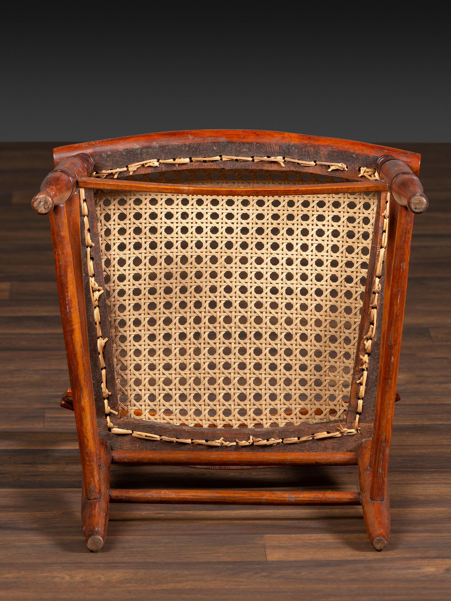 Six Classical Figured Maple Cane Seat Side Chairs