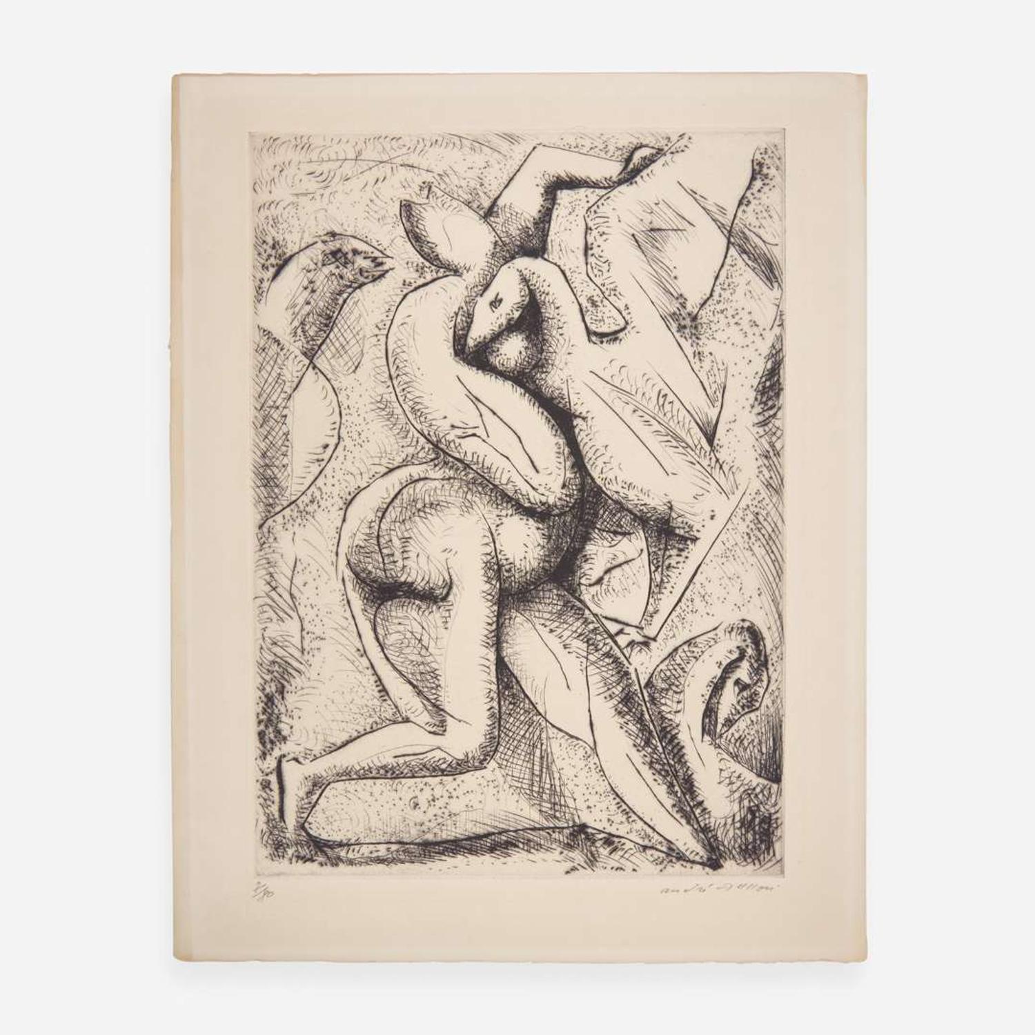 [Art] Masson, Andre Femme attaqué par des oiseaux