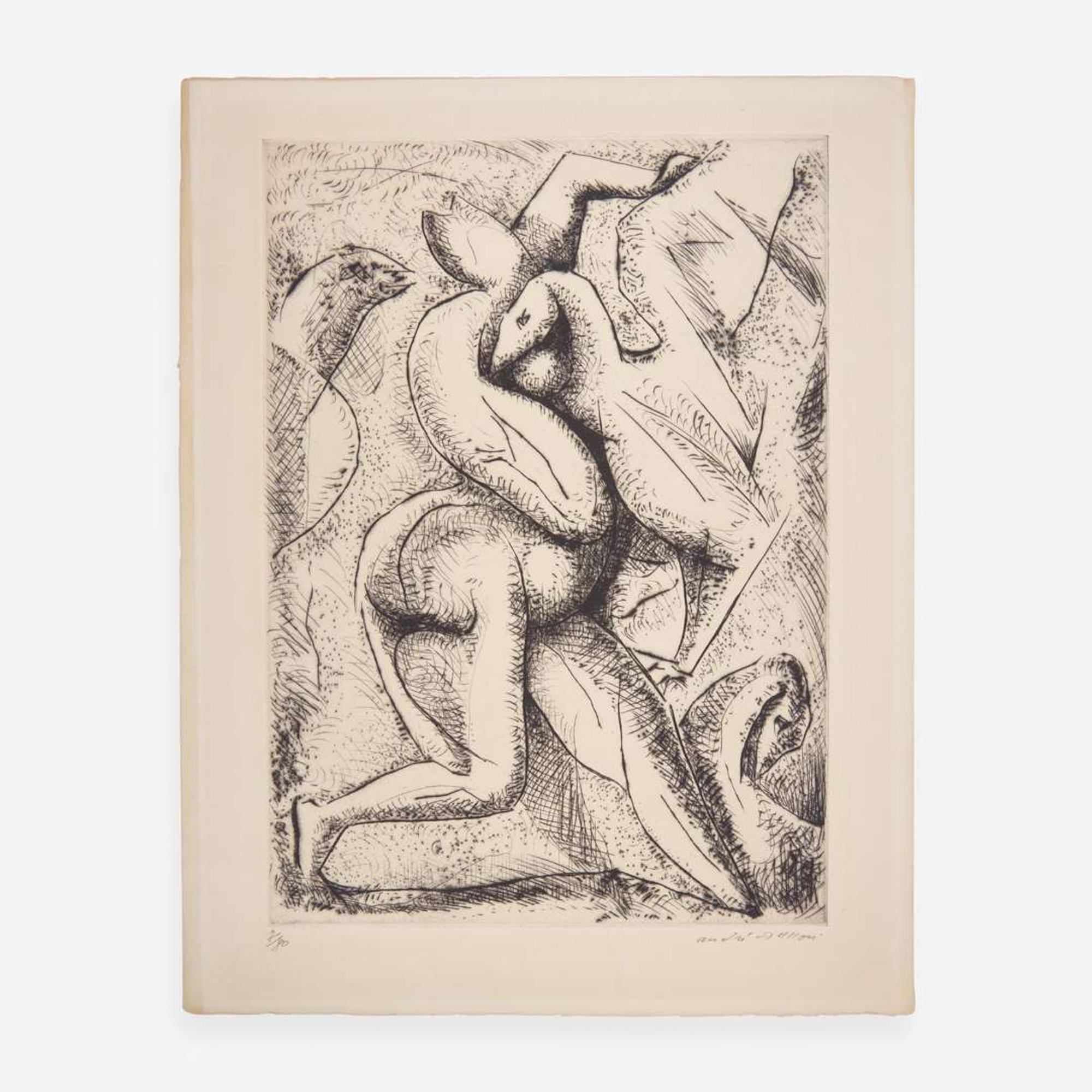 [Art] Masson, Andre Femme attaqué par des oiseaux