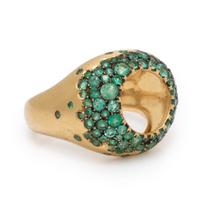Nada Ghazal, 'Spellbound' 'Enchanted', Emerald and Yellow Gold Ring