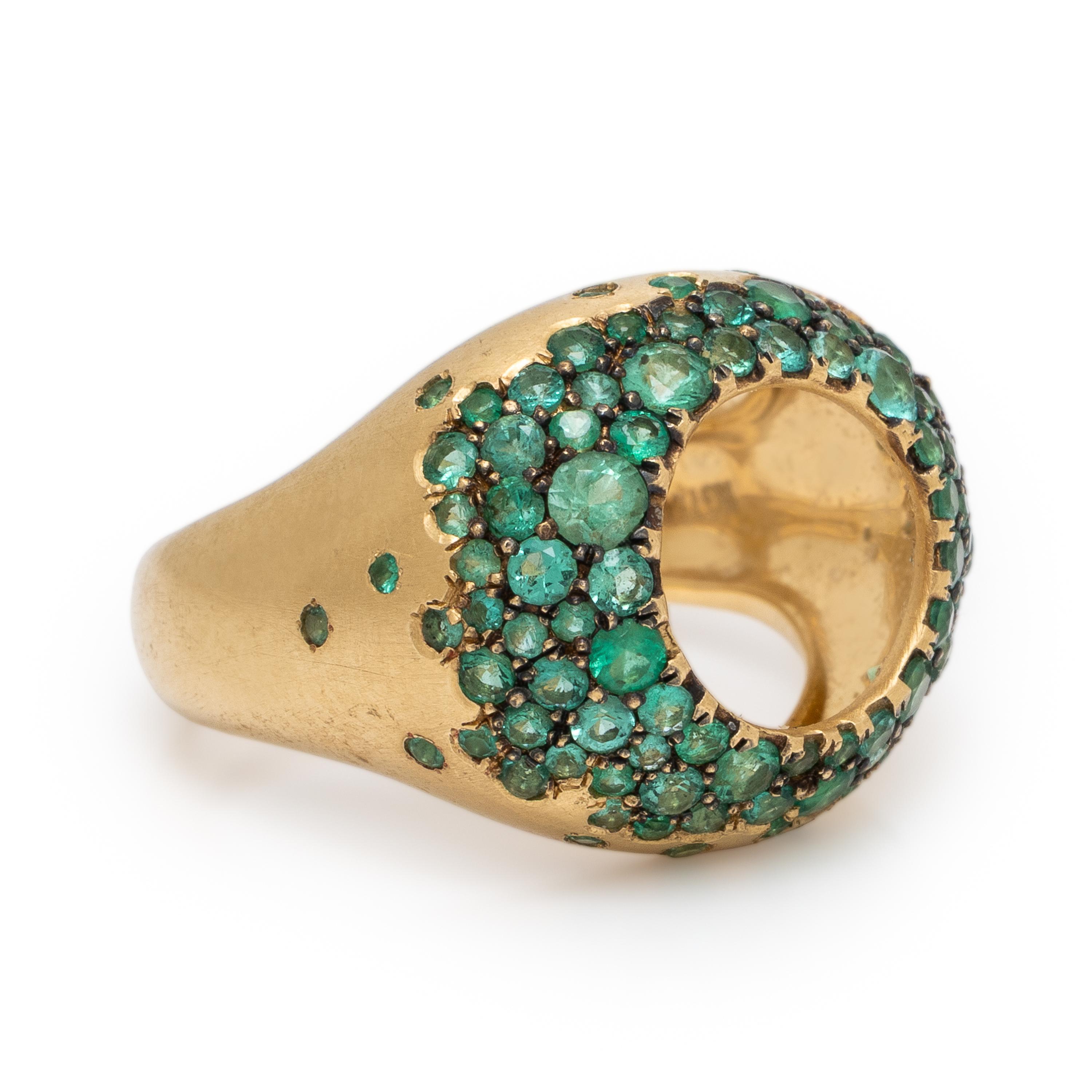 Nada Ghazal, 'Spellbound' 'Enchanted', Emerald and Yellow Gold Ring