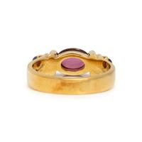 YELLOW GOLD AND GARNET RING
