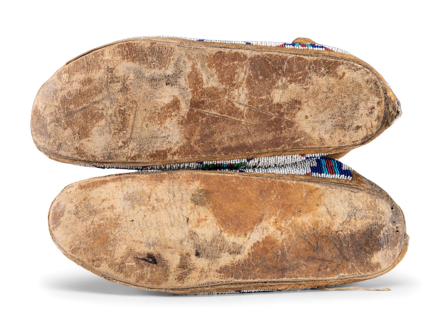 Cheyenne Beaded Hide Moccasins
