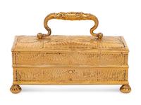 A Continental Rock Crystal, Agate and Gilt Metal Mounted Writing Casket