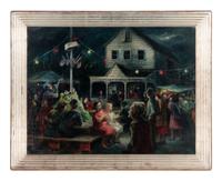 Marion Greenwood (American, 1909-1970) — Carnival at Kripplebush, New York , c. 1943