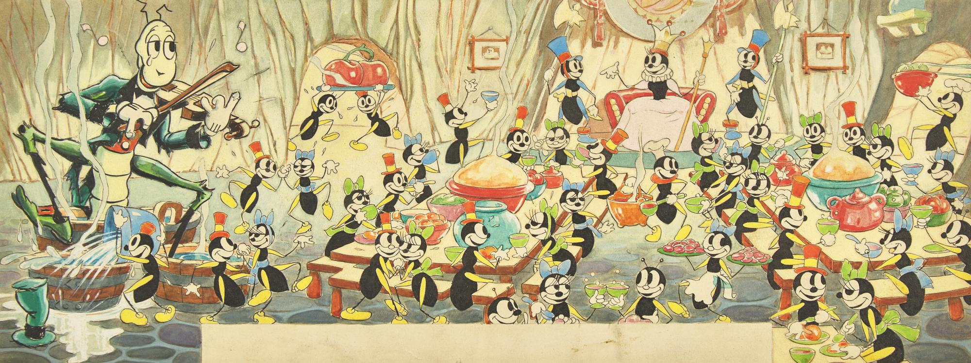 The Grasshopper And The Ants; Original illustrations for Walt Disney's Silly Symphon y, Good Housekeeping, 1934