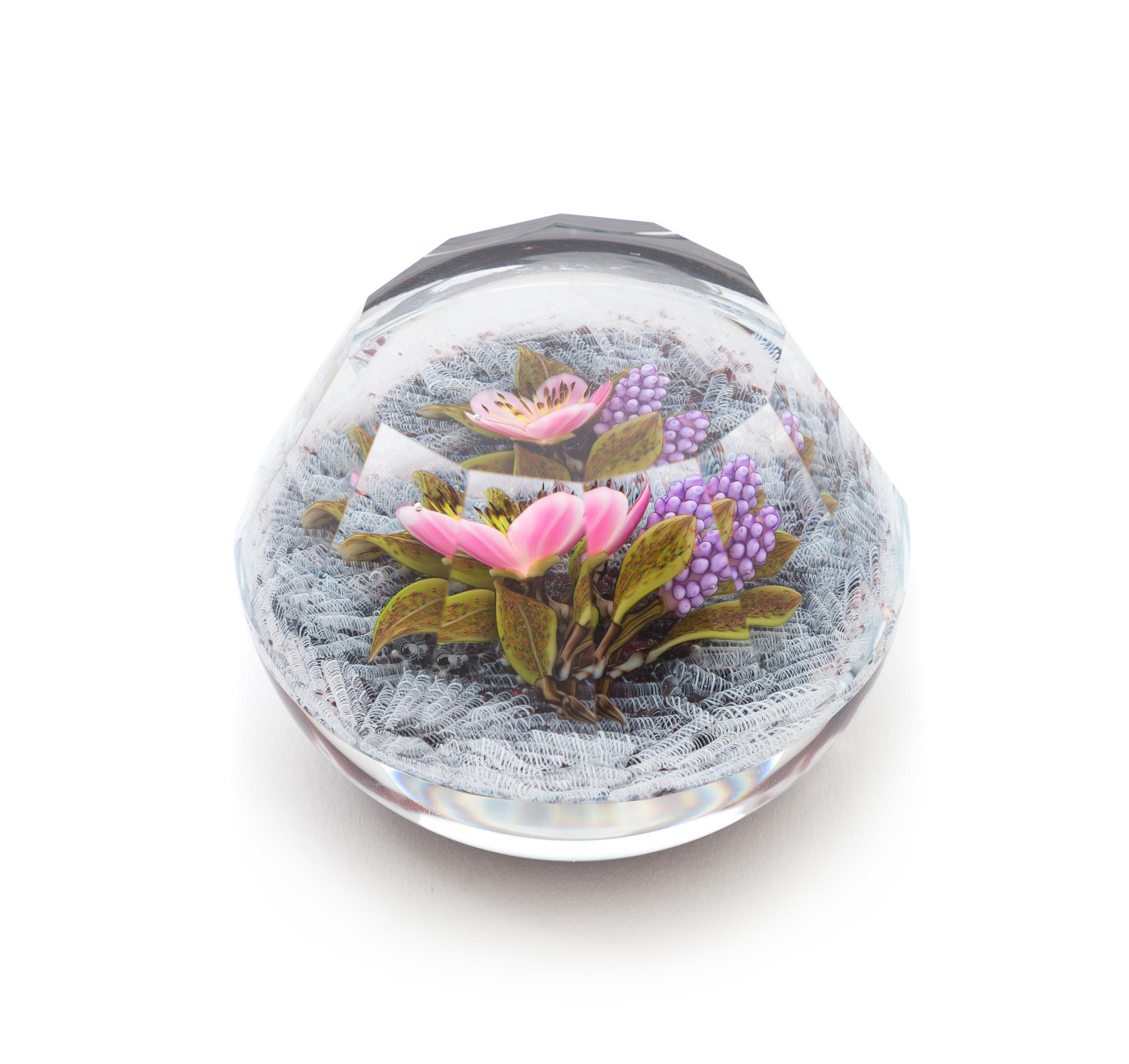 Jon Trabucco, (American), a lampwork bouquet paperweight, 2001