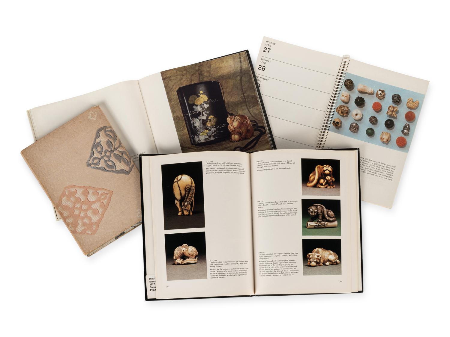 [NETSUKE] A group of reference works and auction catalogues about Japanese Netsukes