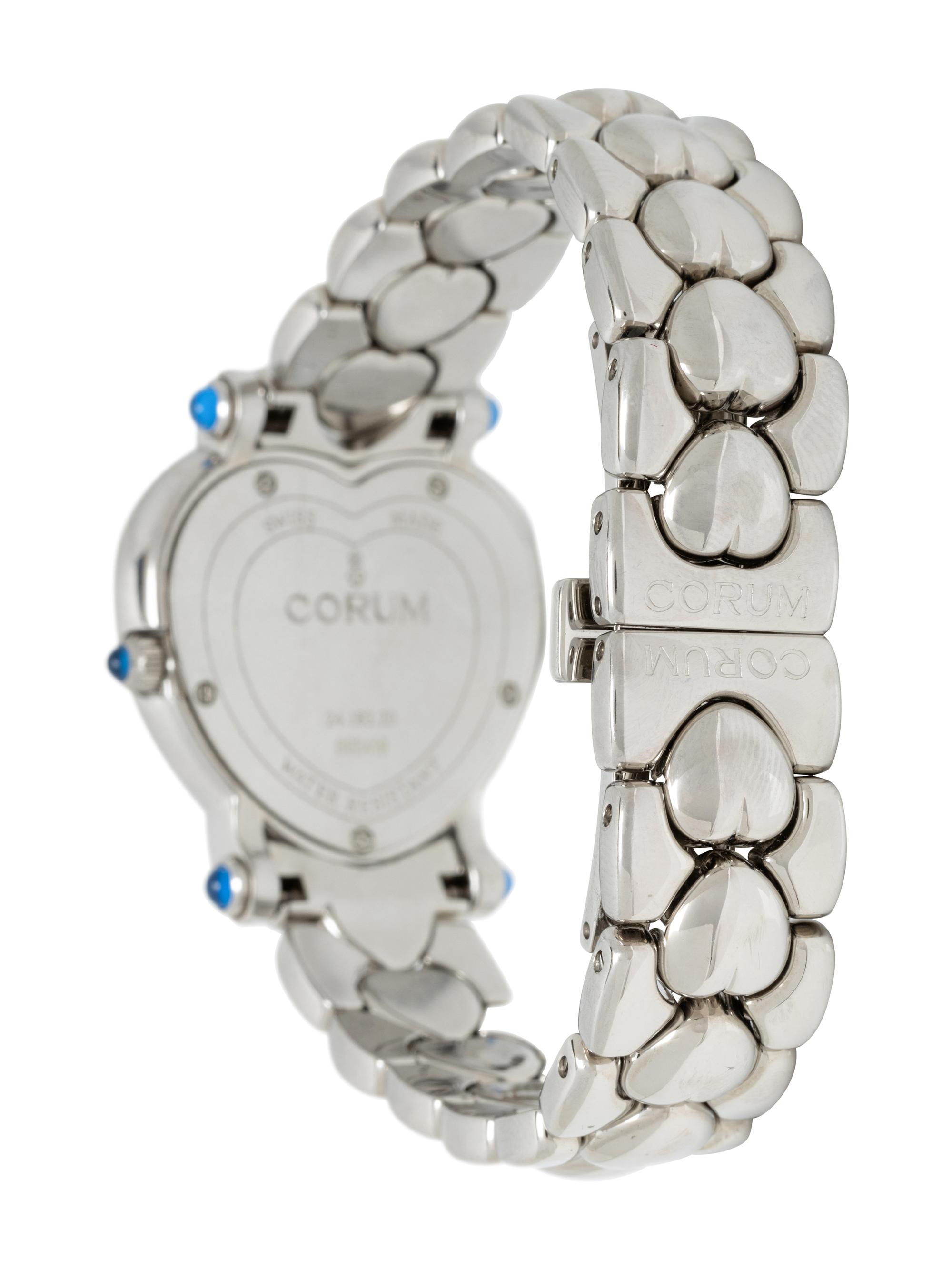 CORUM, STAINLESS STEEL, DIAMOND, AND MOTHER-OF-PEARL WATCH