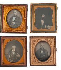 [EARLY PHOTOGRAPHY]. 11 daguerreotypes of men, some with objects, incl. example by MEADE BROS., NY.