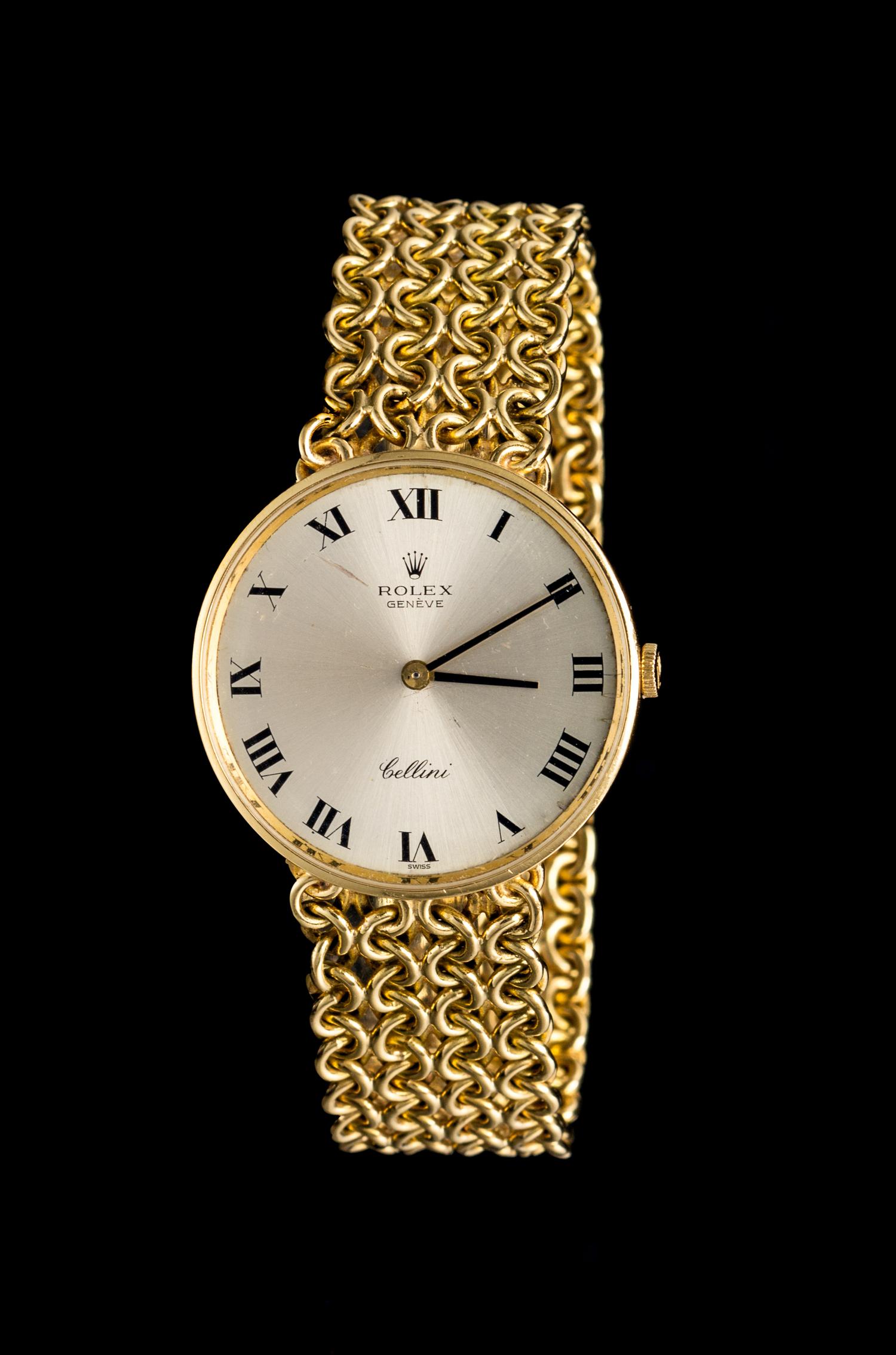 An 18 Karat Yellow Gold Cellini Wristwatch, Rolex,