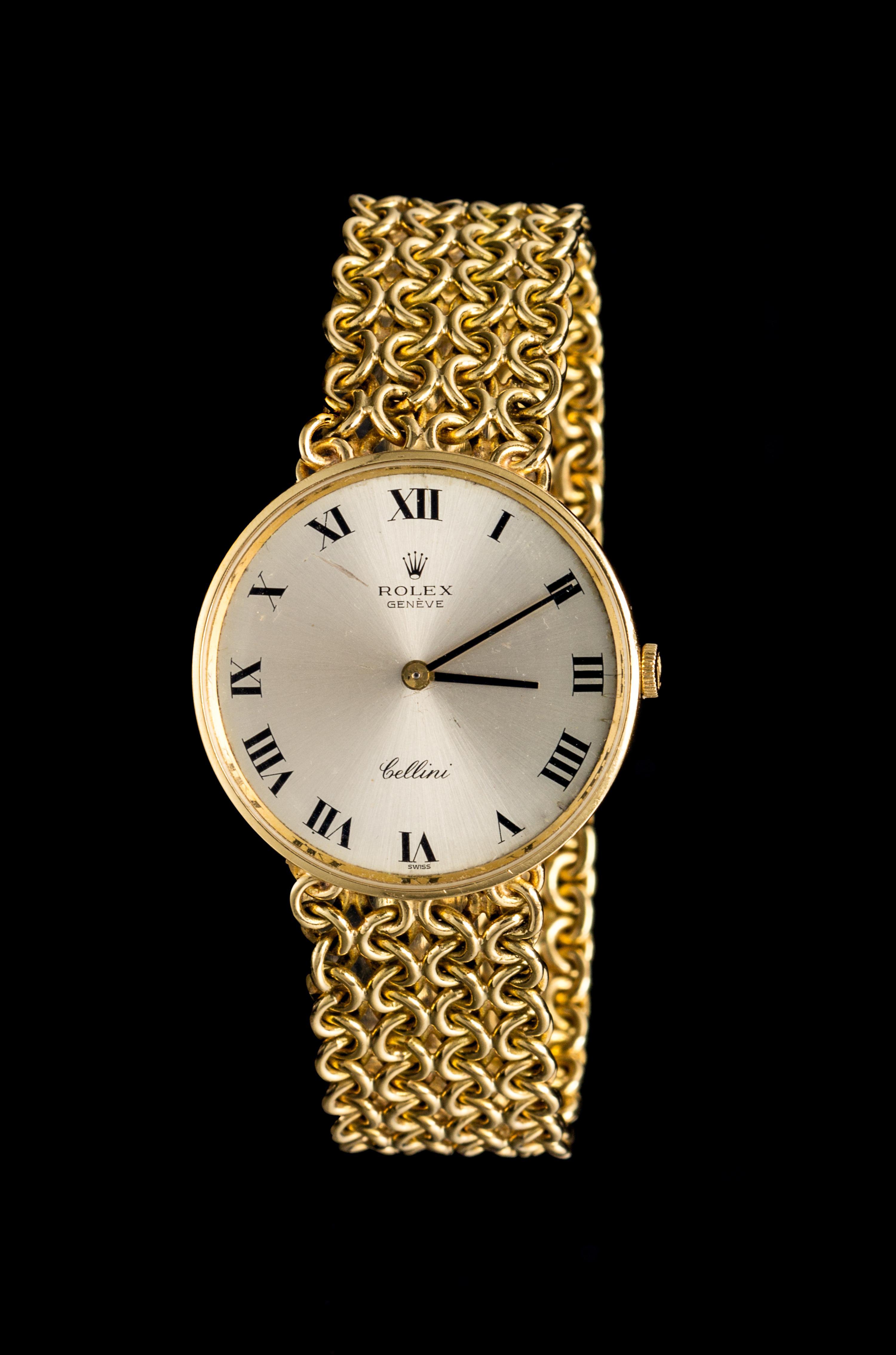 An 18 Karat Yellow Gold Cellini Wristwatch, Rolex,