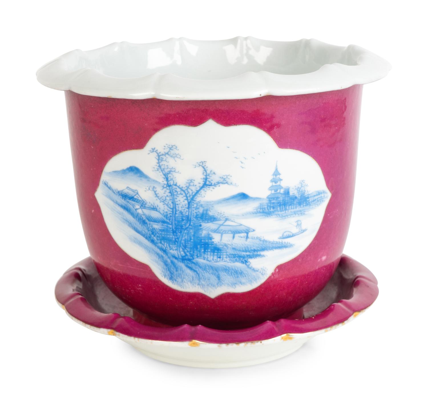 A Chinese Porcelain Jardiniere and Underplate — EARLY 20TH CENTURY