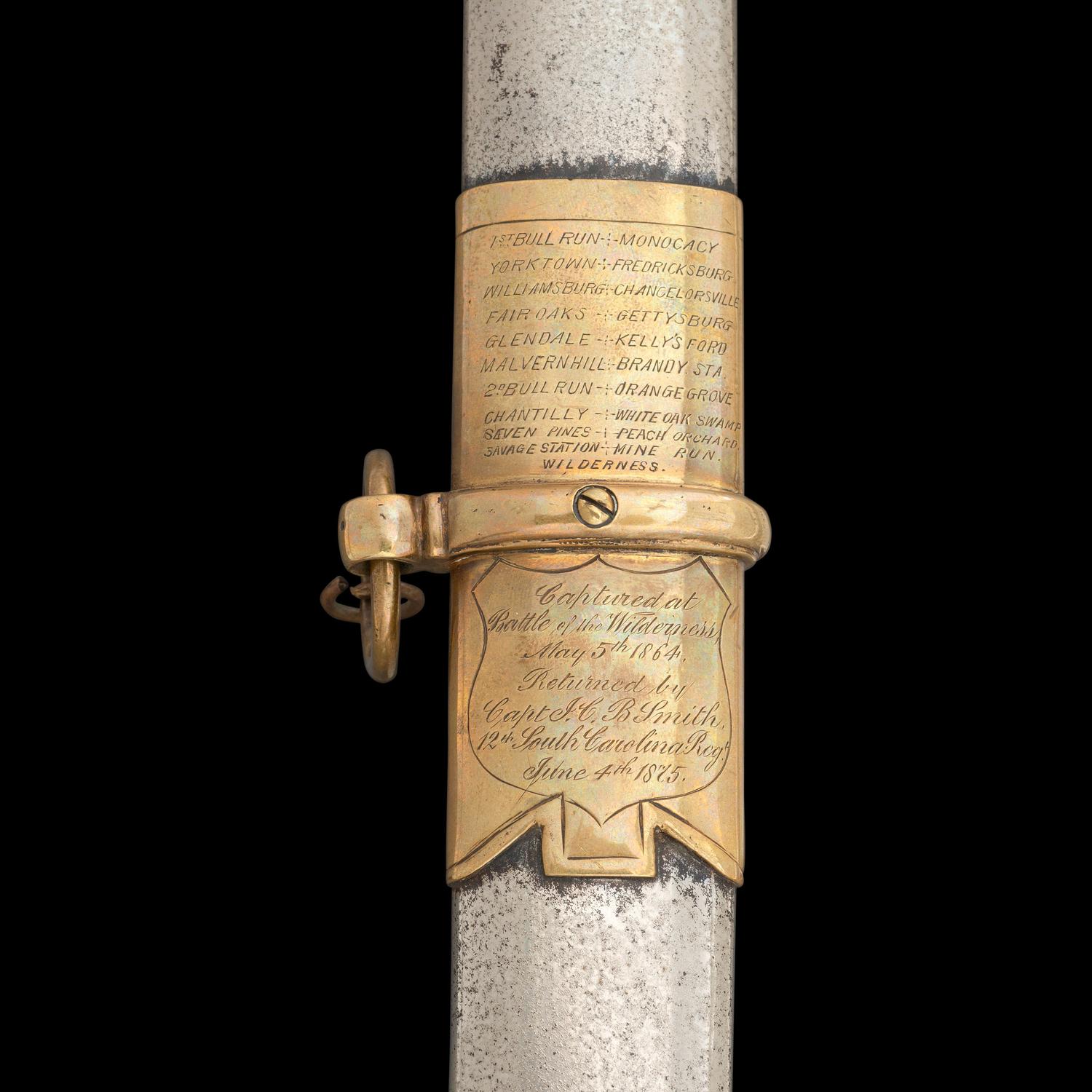Presentation Imported 1850 Staff & Field Officers Sword of Lt. Hannibal Johnson, Captured at Gettysburg & The Wilderness - Escaped From Prison