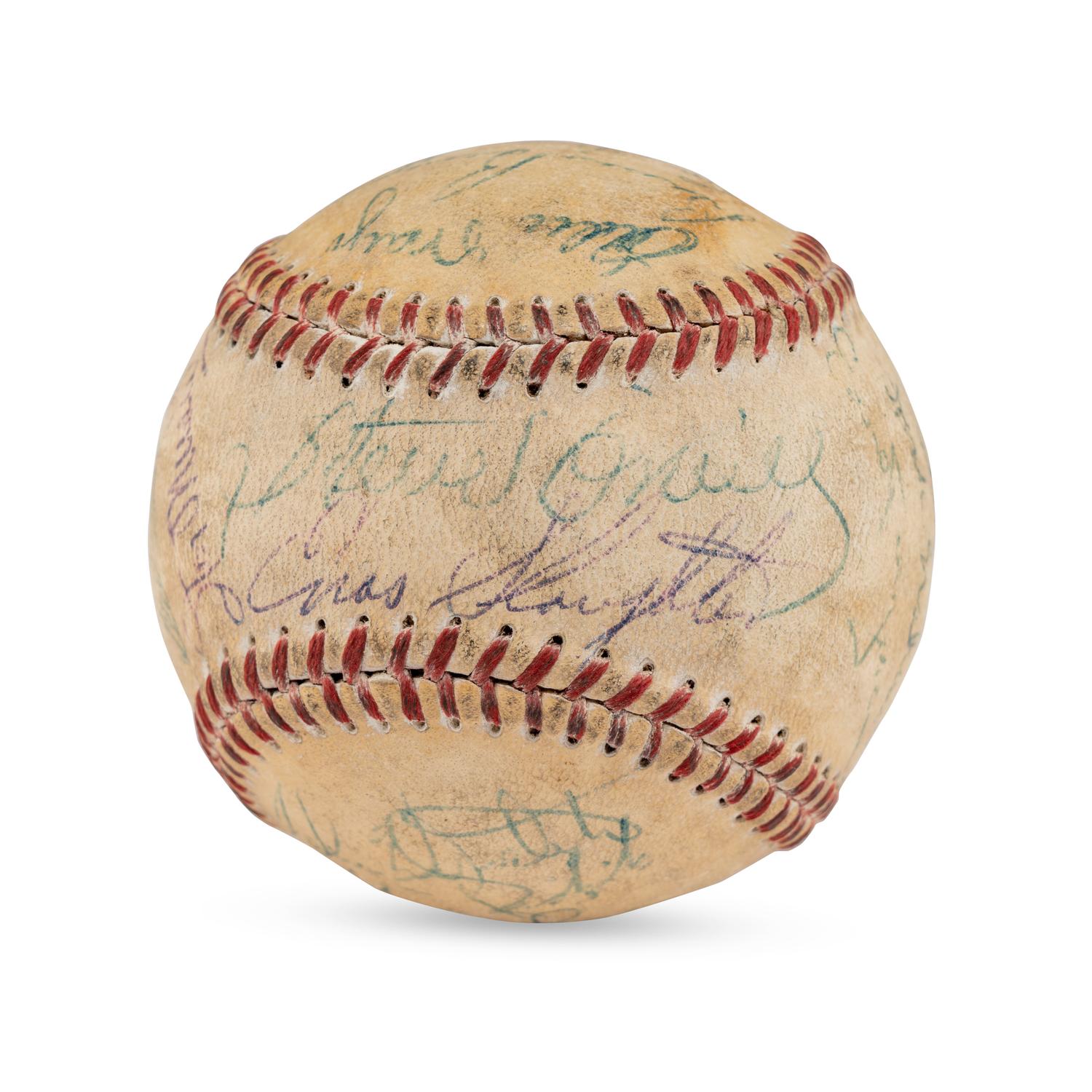 A Philadelphia Phillies Multi Signed Autograph Baseball With Additional 1950s Stars (Stan Musial, Enos Slaughter)