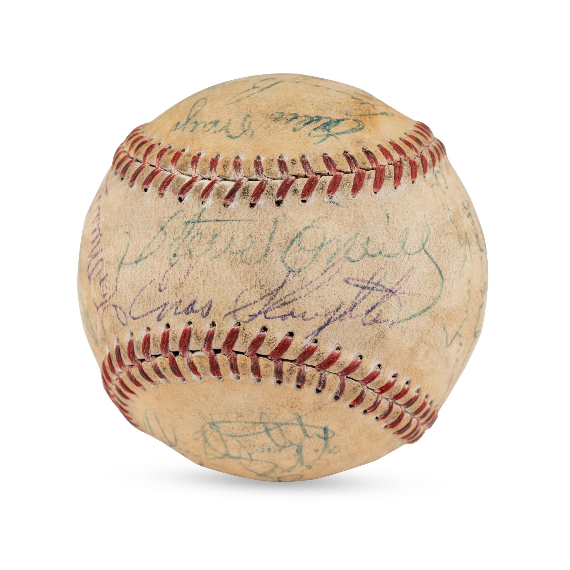 A Philadelphia Phillies Multi Signed Autograph Baseball With Additional 1950s Stars (Stan Musial, Enos Slaughter)