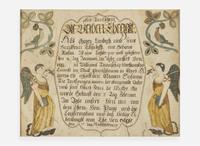 A Fraktur Birth record for Reilin Laubach, dated "1829"
