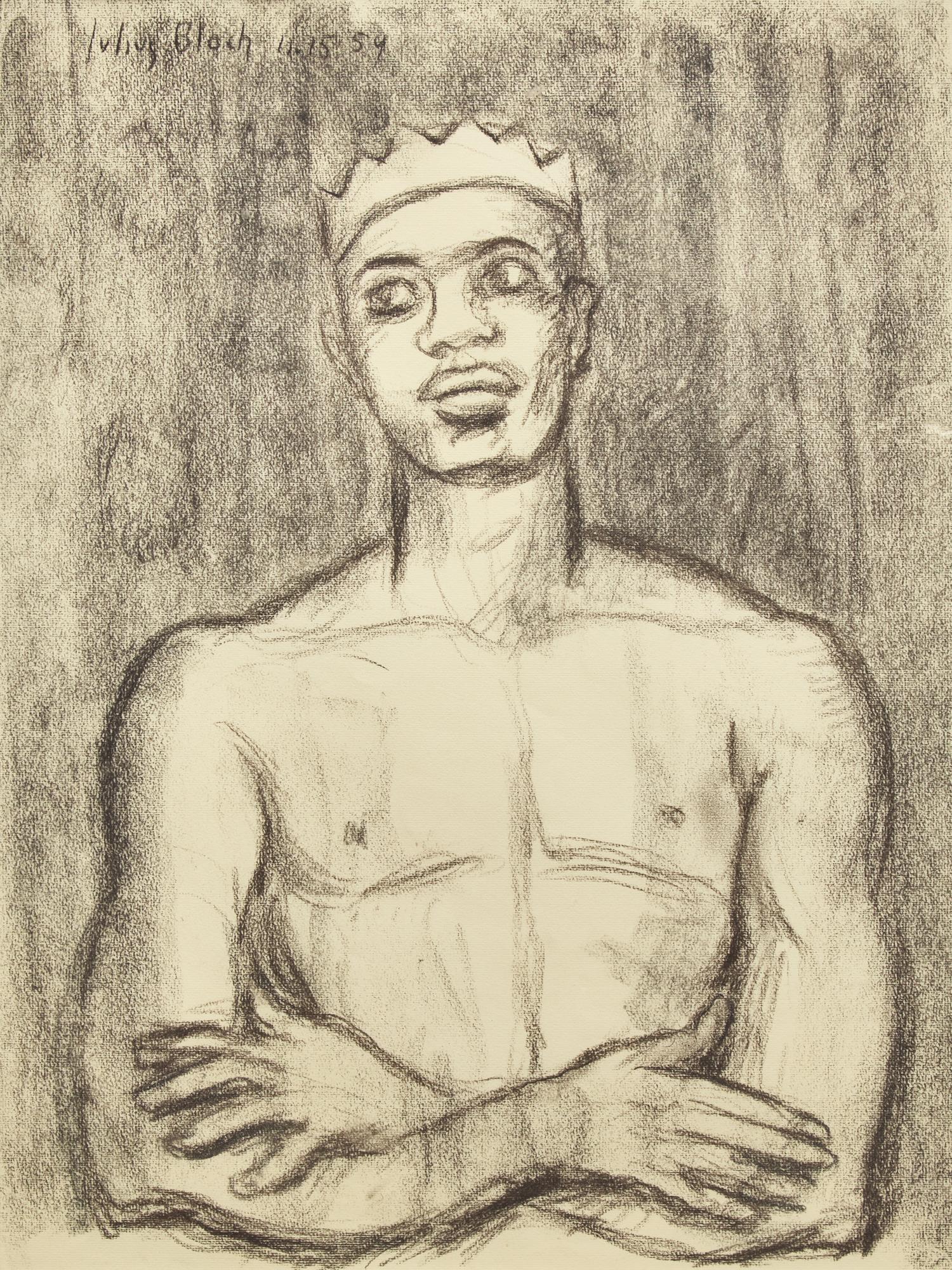 Julius Bloch (American, 1888-1966) — Study for Clown King , 1959