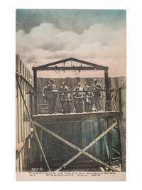 [OUTLAWS]. Postcard of Prescott, Arizona, execution. 1904.
