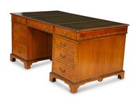 A George III Style Mahogany Partner's Desk
