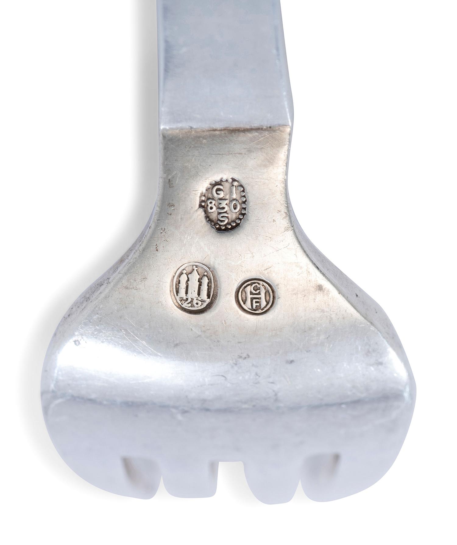 A Georg Jensen Continental Silver Flatware Service