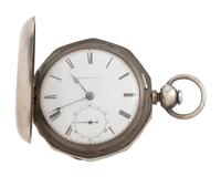 [CIVIL WAR]. Civil War-era pocket watch with patriotic motif. Waltham, MA: American Watch Co., ca 1863.