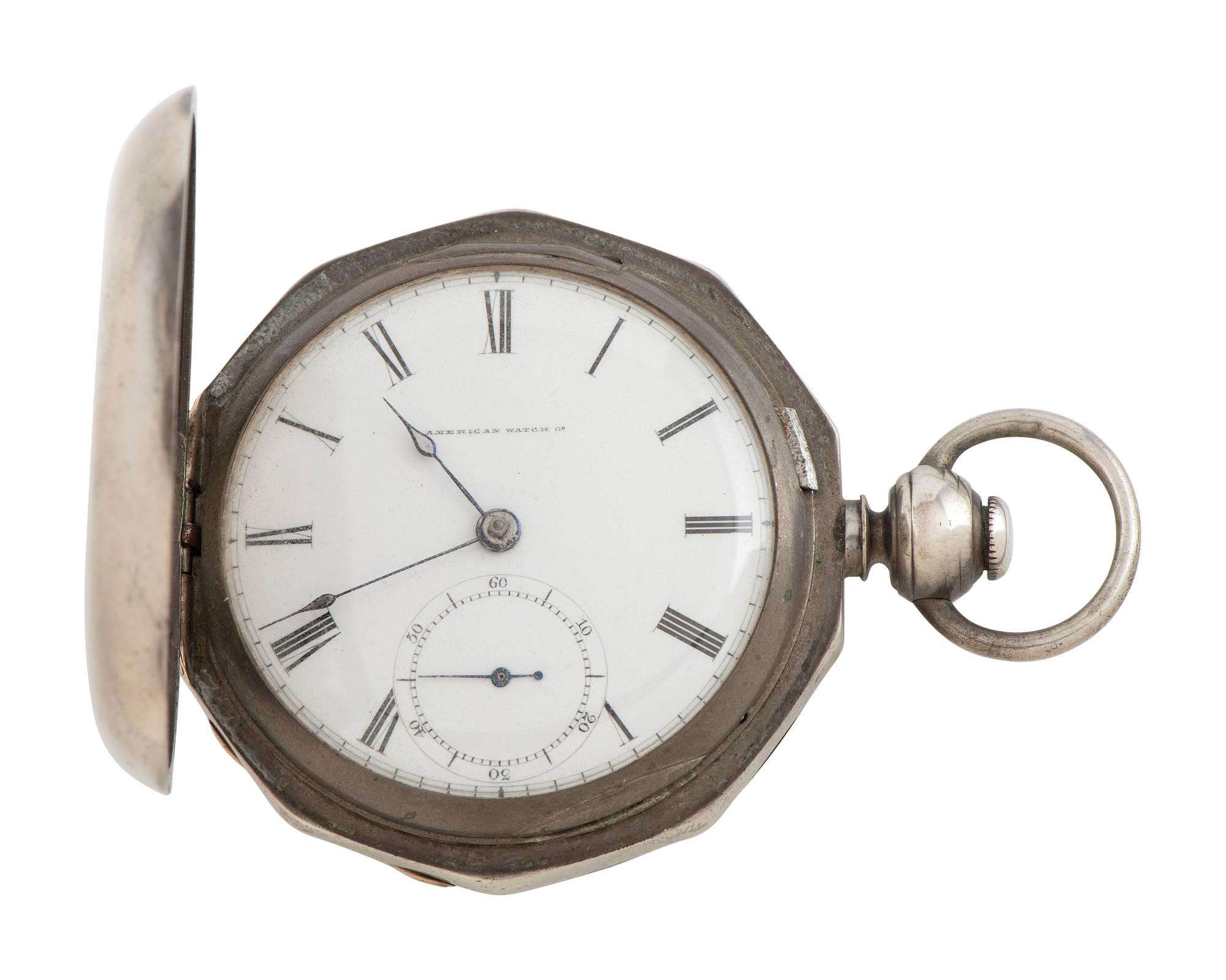 [CIVIL WAR]. Civil War-era pocket watch with patriotic motif. Waltham, MA: American Watch Co., ca 1863.