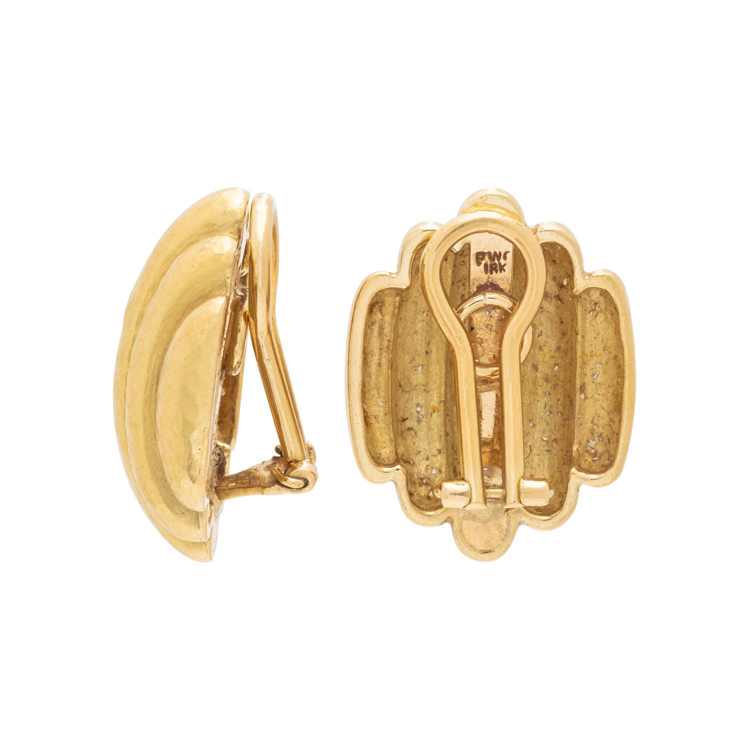 YELLOW GOLD EARCLIPS