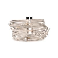Scavia, 'Fil Soie', White Gold and Diamond Cuff Bracelet