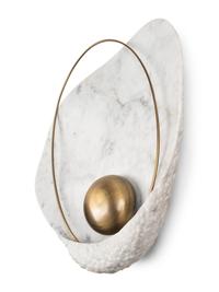 A Carved Carrara Marble Pearl Wall Light by Ginger and Jagger