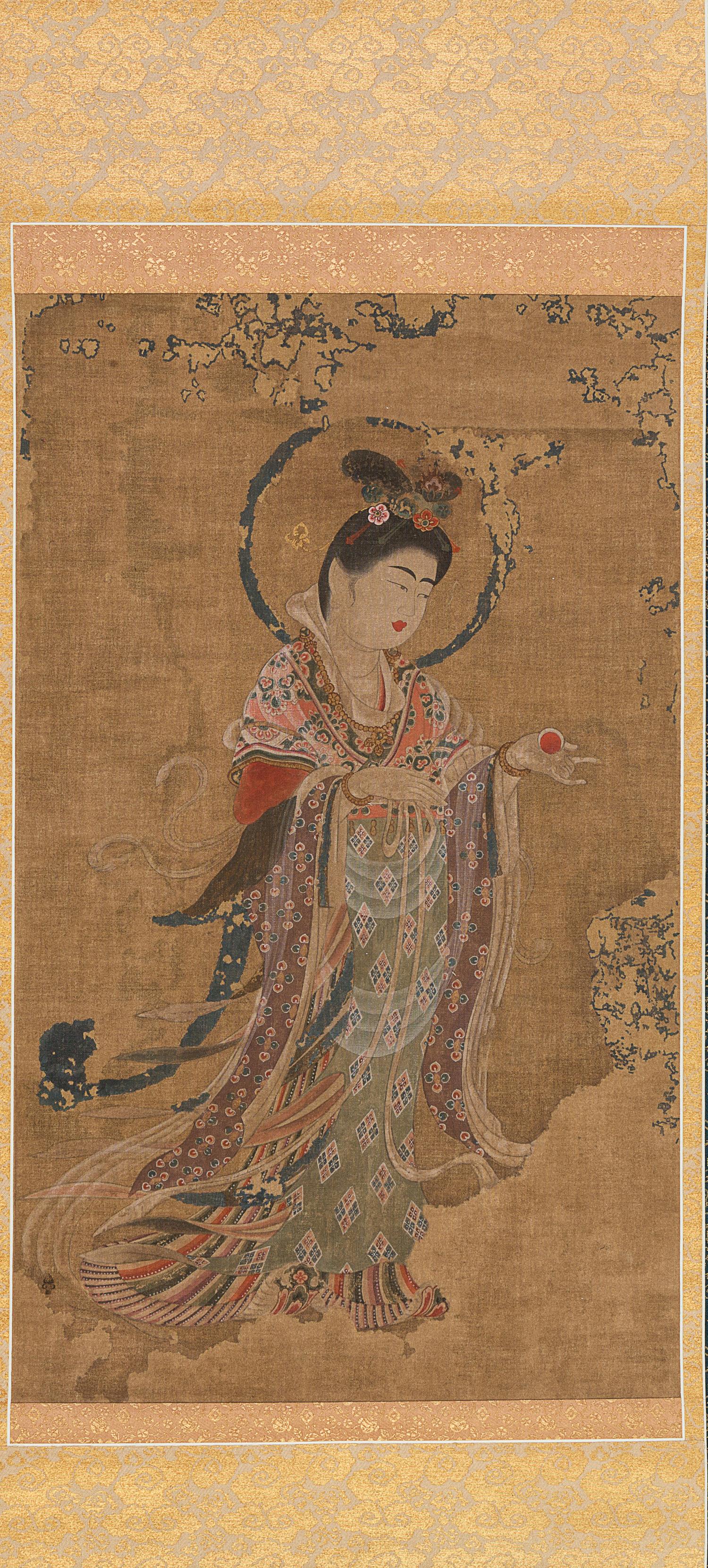 A Print Hanging Scroll of A Chinese Tang Dynasty Lady