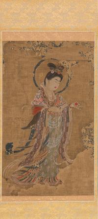 A Print Hanging Scroll of A Chinese Tang Dynasty Lady
