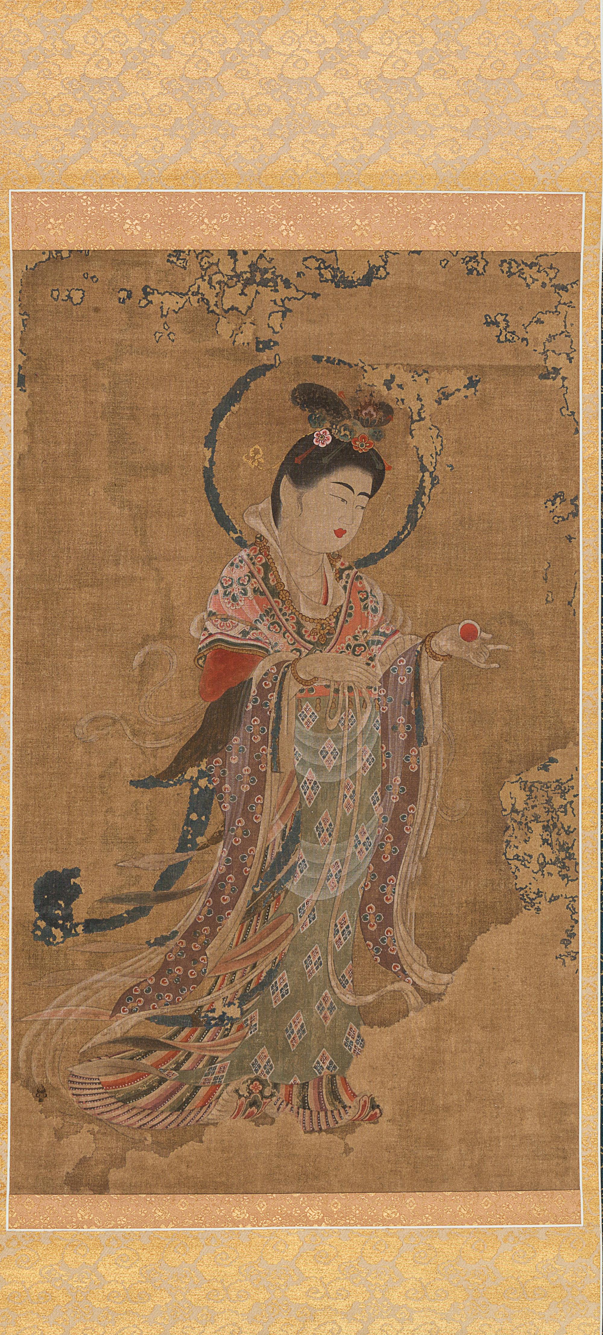 A Print Hanging Scroll of A Chinese Tang Dynasty Lady