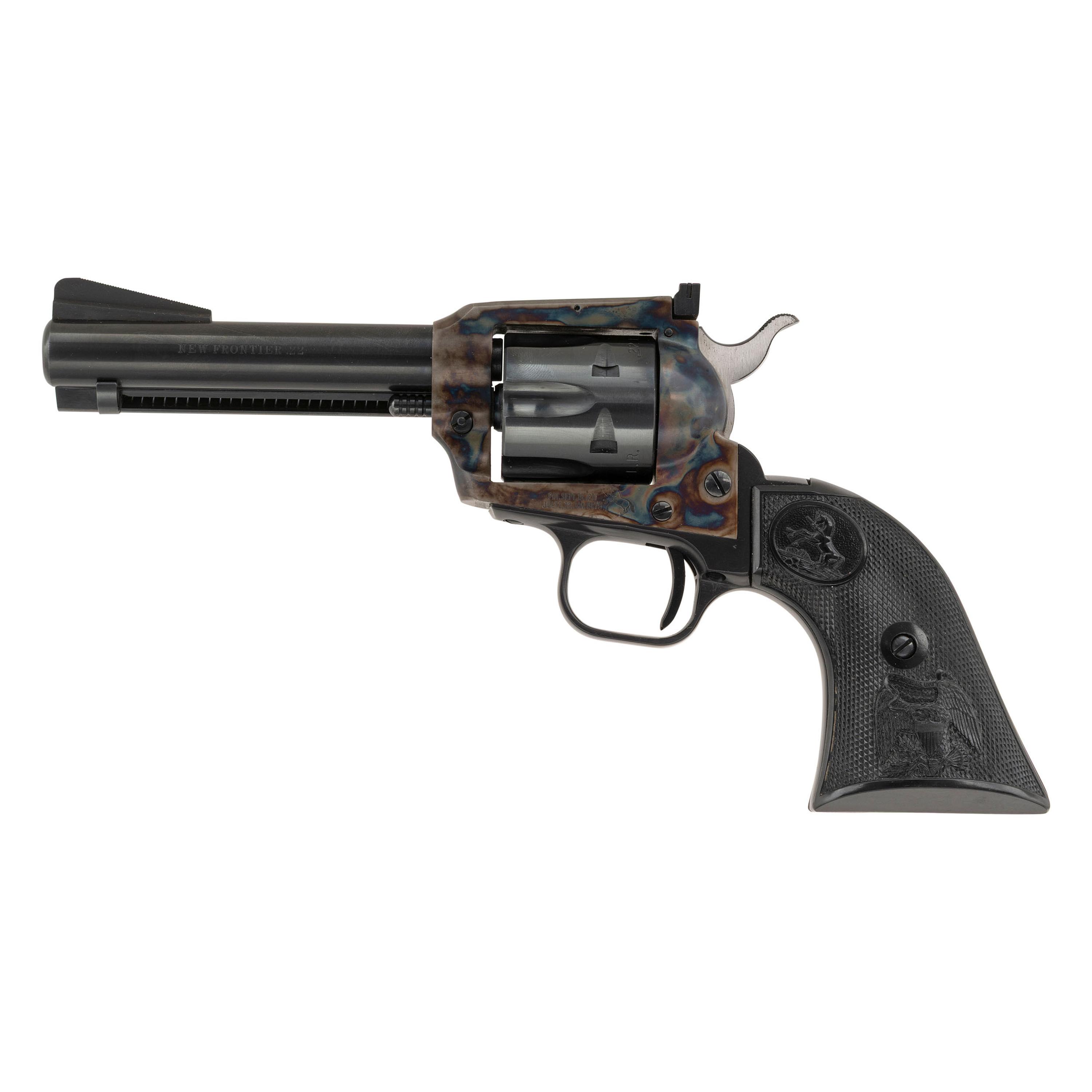 **Colt Dual Cylinder Blued 4.4" New Frontier .22 Revolver in Original Box with Extra Grips