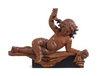 A Continental Carved Oak Figure