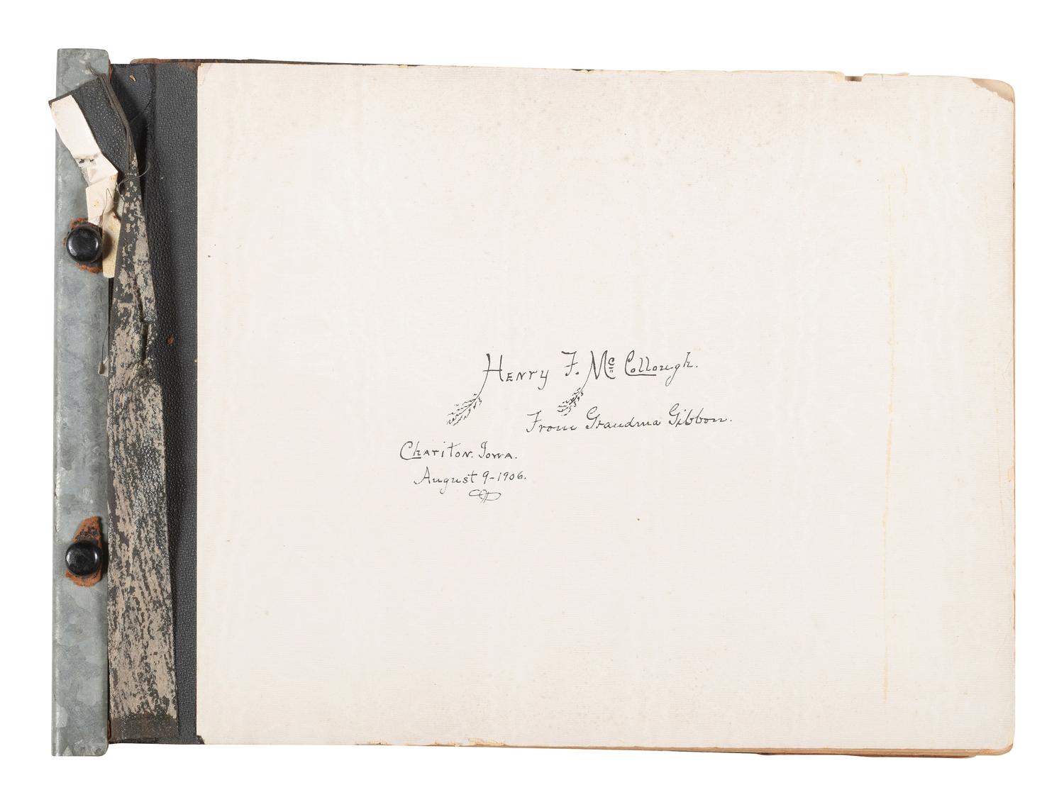 [NATIVE AMERICANS]. JUNKIN, William W. (1831-1903). A Collection of Indian Photographs and Views with Photos of a Few White Employes [ sic ] Together with Some Indian Letters and Paintings. Made by W.W. Junkin, Fairfield, Iowa. 1889-93.