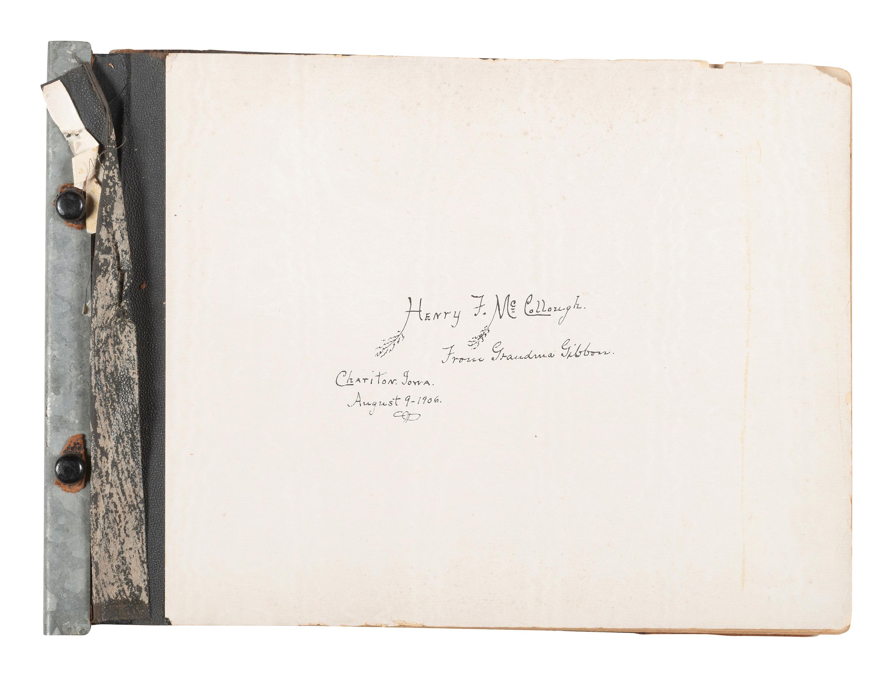 [NATIVE AMERICANS]. JUNKIN, William W. (1831-1903). A Collection of Indian Photographs and Views with Photos of a Few White Employes [ sic ] Together with Some Indian Letters and Paintings. Made by W.W. Junkin, Fairfield, Iowa. 1889-93.