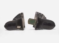 A Pair of Wedgwood Black Basalt Figural Bookends, UK, 1964