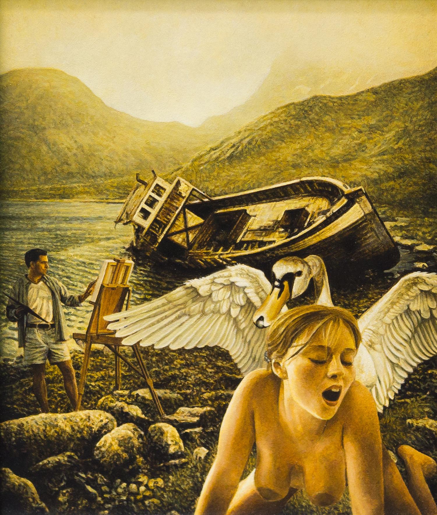 Fred Einaudi, (American, 20th/21st century), Leda and the Swan