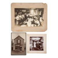 [OCCUPATIONAL PHOTOGRAPHY]. A group of images of store owners, barbers, butchers, seamstresses, bar owners, delivery people, and other various occupations, comprising:
