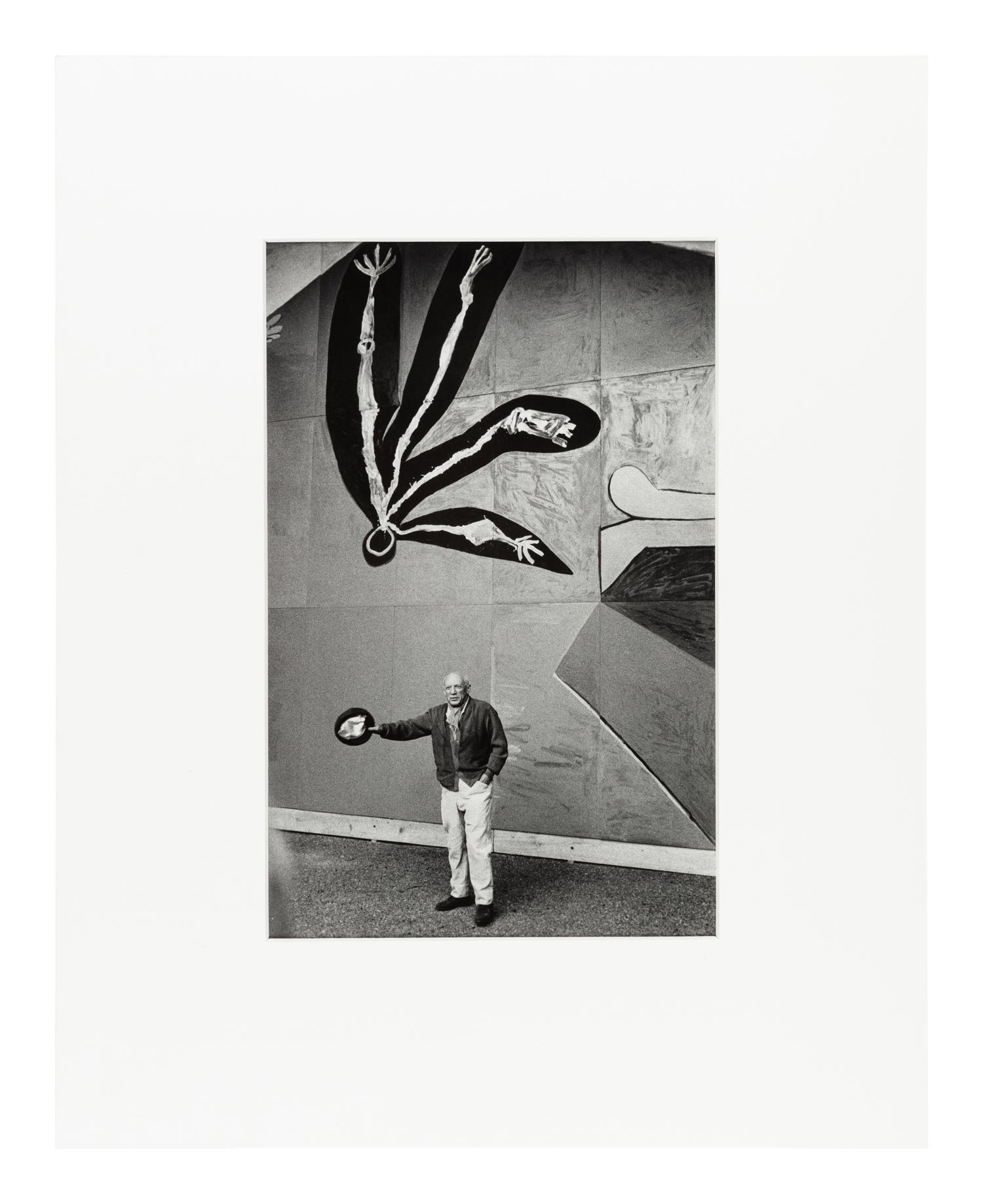 Inge Morath (1923-2002) Picasso unveiling mural for UNESCO, 1958