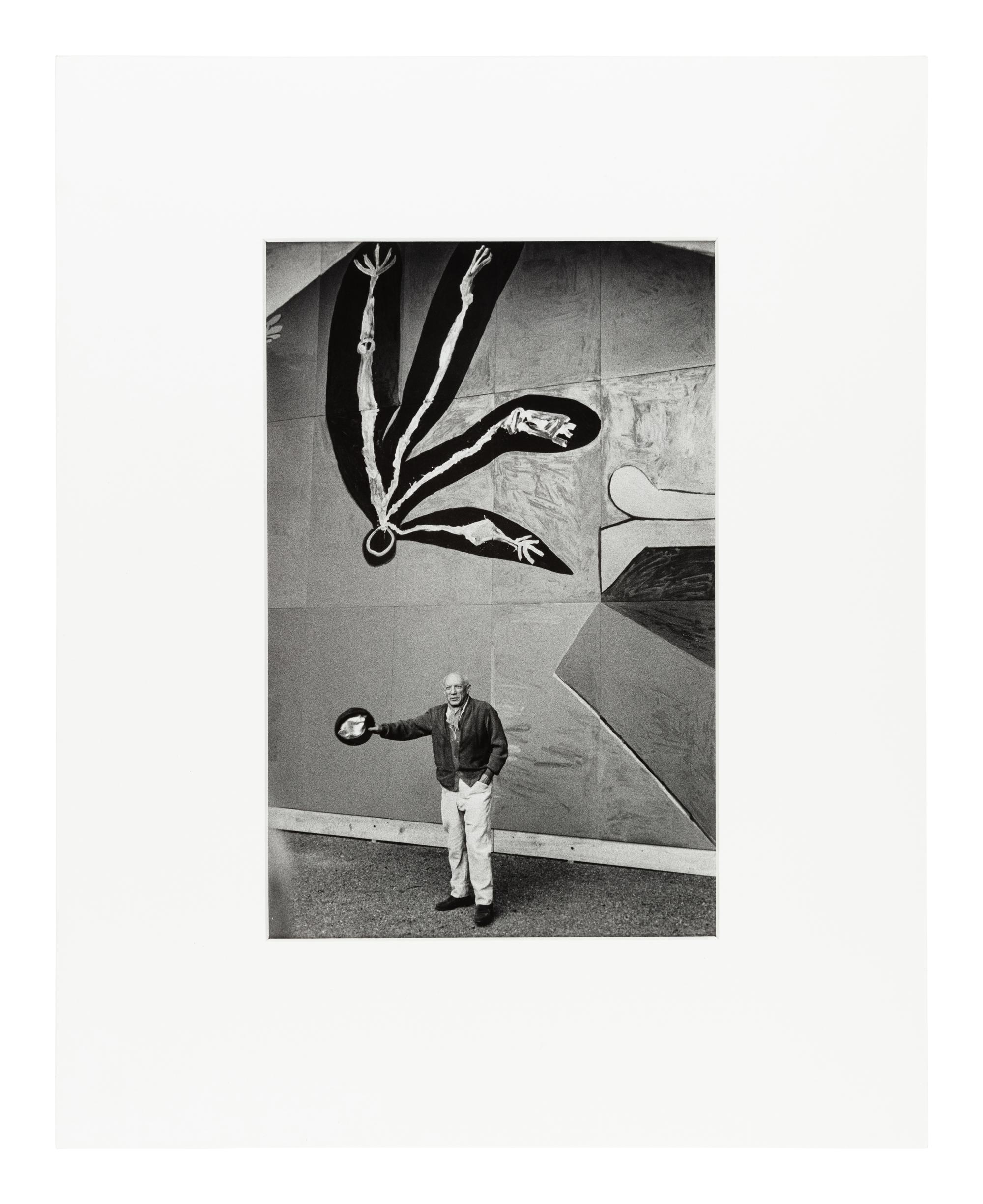 Inge Morath (1923-2002) Picasso unveiling mural for UNESCO, 1958